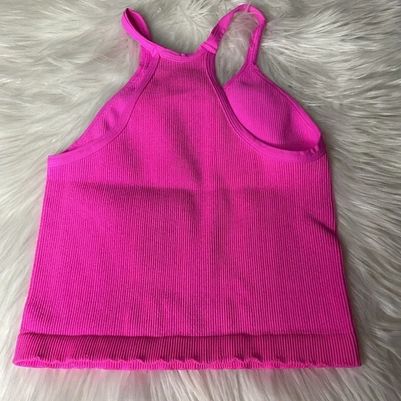 Free People Happiness Runs Long Crop Tank PINK - Picture 4 of 7